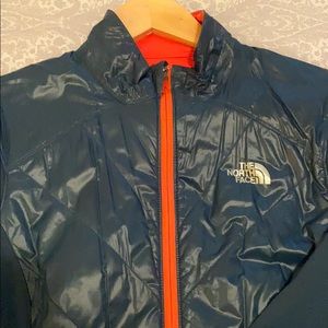 North Face fleece, in blue & pink.